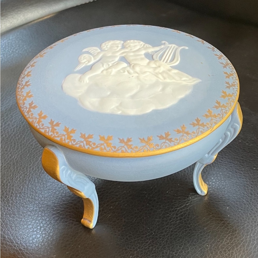 Limoges Blue and Gold Decorative Accents